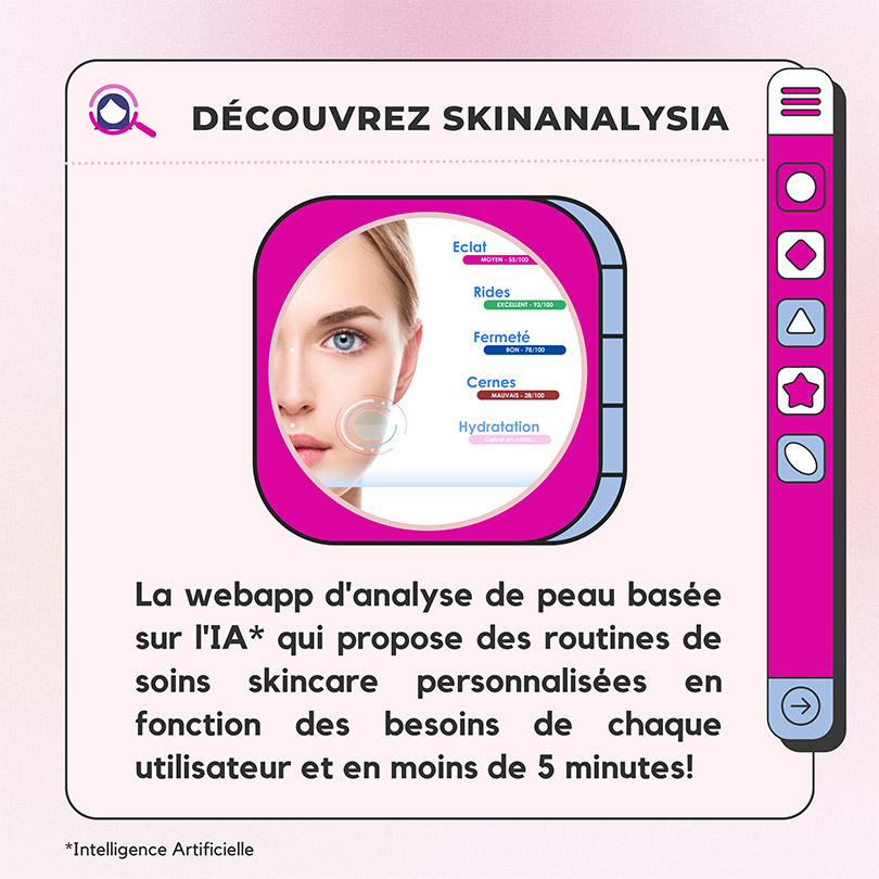 Notre application révolutionnaire, basée sur l'intelligence artificielle, analyse votre peau en quelques minutes pour vous offrir une routine de soins personnalisée. Il vous suffit de prendre un selfie, et SkinAnalysIA s'occupe du reste.